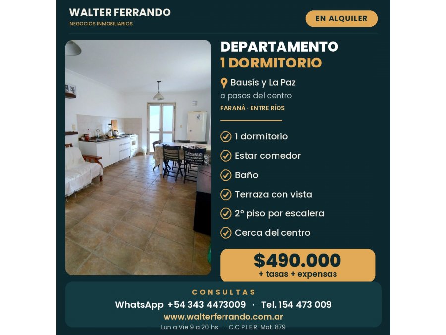 Alquiler Baucis y La Paz 1 Dormitorio