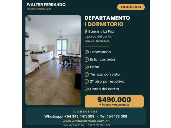 Alquiler Baucis y La Paz 1 Dormitorio