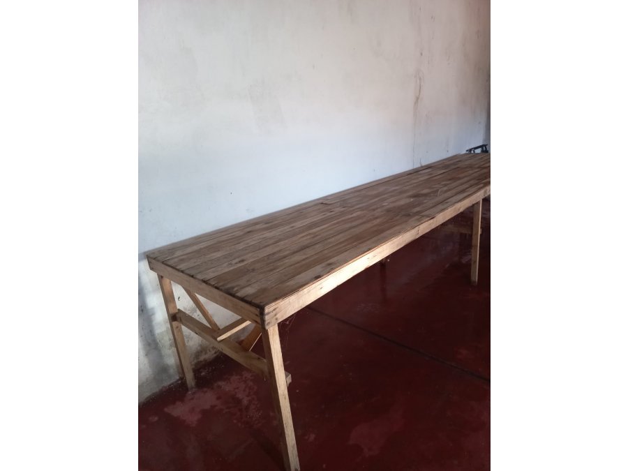 Remate Mesa grande de pino – 4,00 × 0,90 × 0,80 m