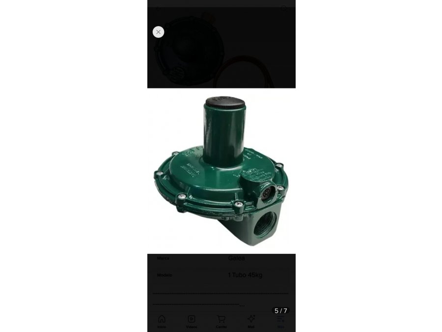 Regulador gas tubo 45k GALEA