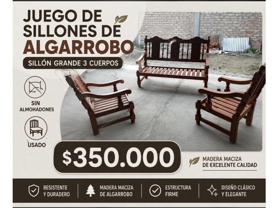 Juego living algarrabo