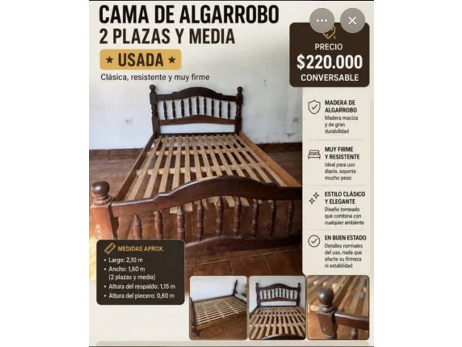 Cama algarrobo