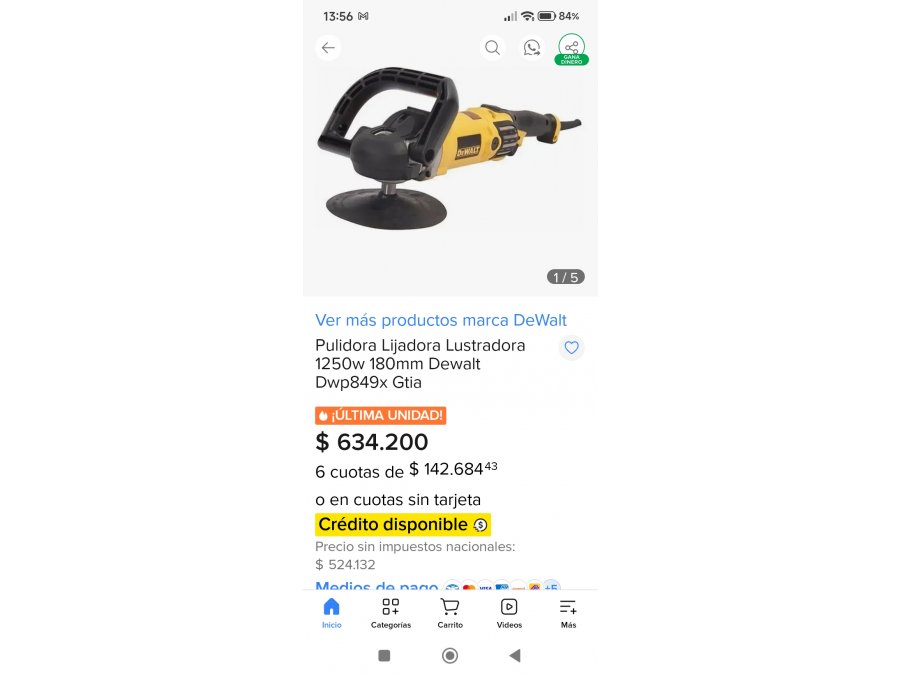 Lustradora Lijadora Dewalt DWP849X