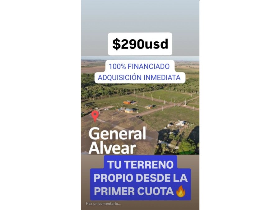 VENDO TERRENO en Gral Alvear📍 Y CON ADQUISICIÓN INMEDIATA🔥