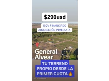 VENDO TERRENO en Gral Alvear📍 Y CON ADQUISICIÓN INMEDIATA🔥