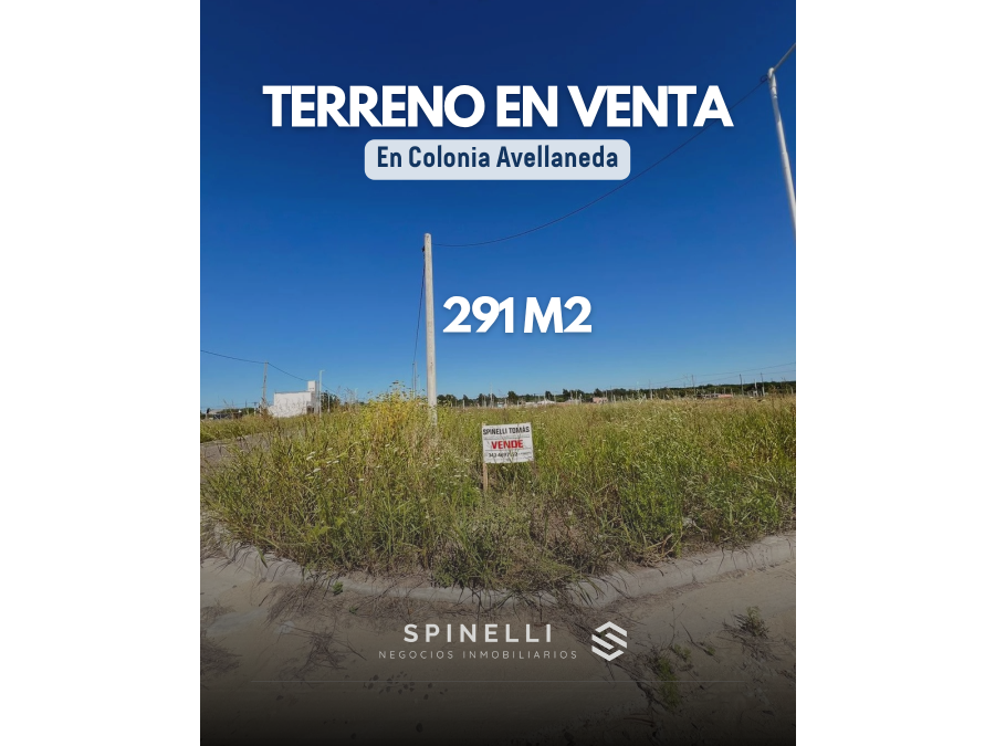 TERRENO DISPONIBLE EN COLONIA AVELLANEDA ⚡