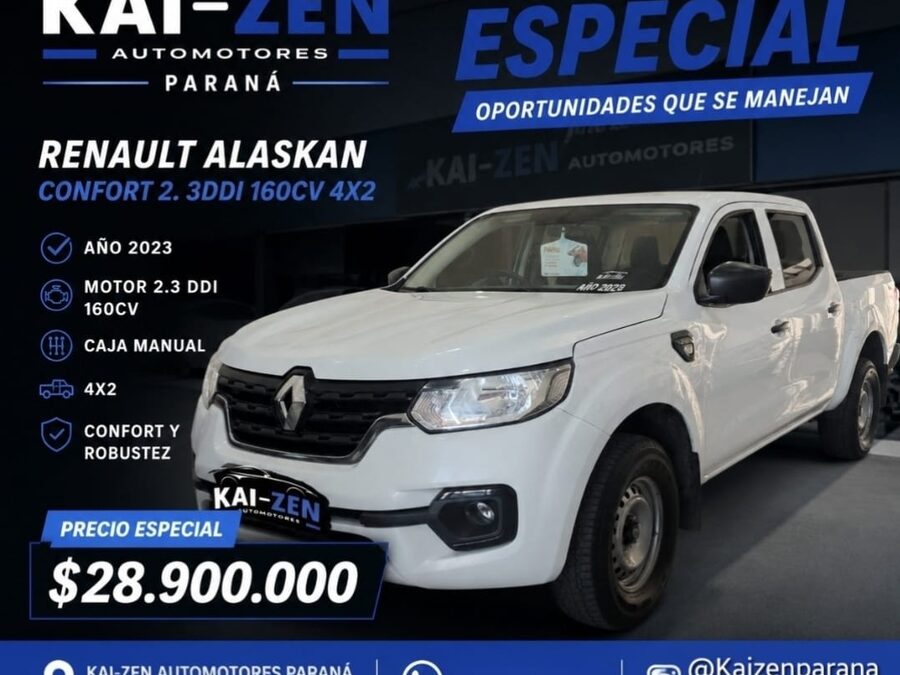 RENAULT ALASKAN 2.3 DCI CONFOR 4X2 UNICO DUEÑO EXCELENTE ESTADO!!