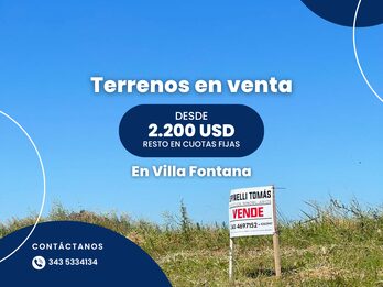 TU TERRENO EN VILLA FONTANA