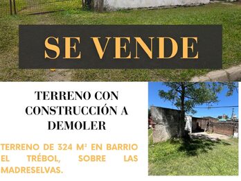 SE VENDE TERRENO CON CONSTRUCCION A DEMOLER
