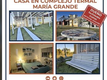 VENTA CASA CABAÑA dentro Complejo Termal María Grande, Parana, Entre Ríos.  Hermosa Casa Se Vende, Facilidades cuotas  Permutas  Casa dentro del barrio Termal María Grande c/Piscinas termales !!