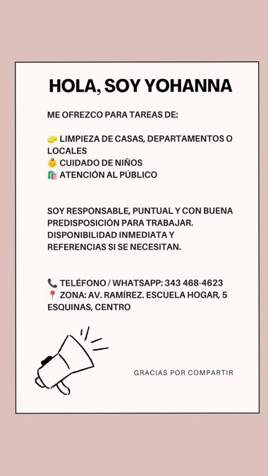 Busco empleo