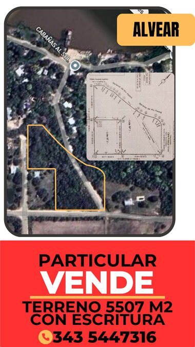 PARTICULAR VENDE GRAN TERRENO EN ALVEAR DE 5.507M2 CON ESCRITURAS
