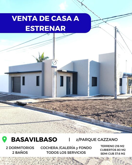🏠 VENTA de CASA A ESTRENAR - GDOR. FAUSTINO PARERA, PARANÁ 🪴