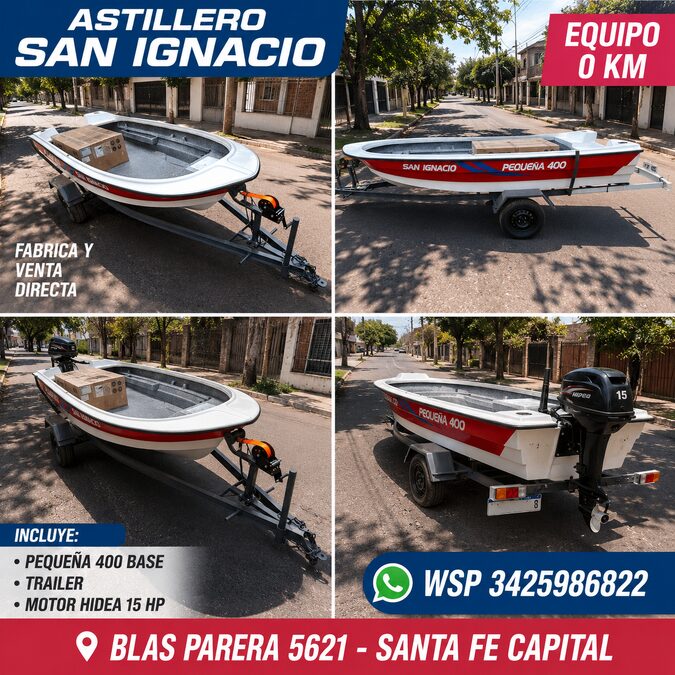 EQUIPO NUEVO 0KM PEQUEÑA 400 + TRAILER + HIDEA 15 HP