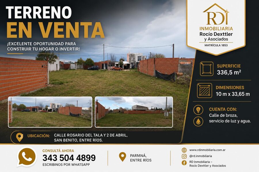 terreno en venta en SAN BENITO