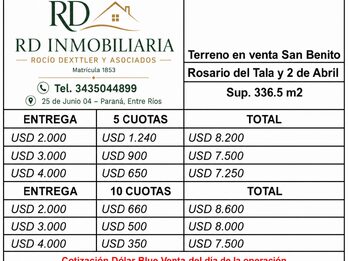terreno en venta en SAN BENITO