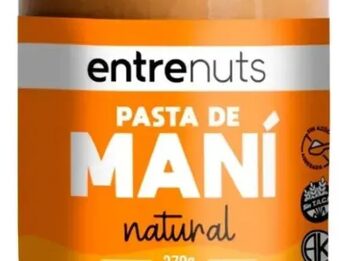 Pasta de maní natural Entrenuts x 370 g