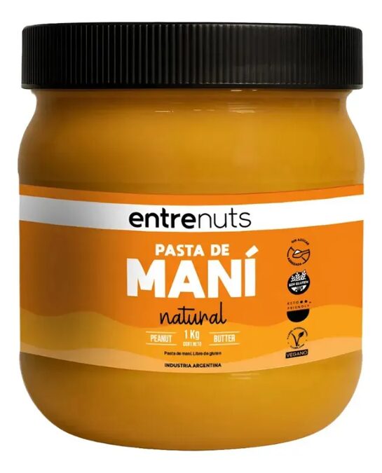 Pasta de maní natural Entrenuts