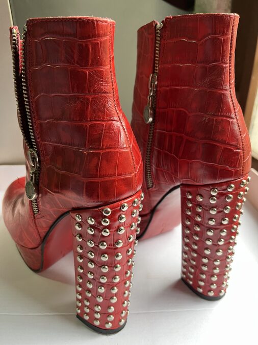 Botas rojas Saverio Di Ricci nro 38