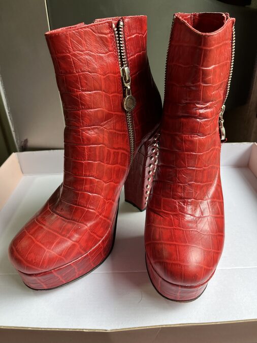 Botas rojas Saverio Di Ricci nro 38