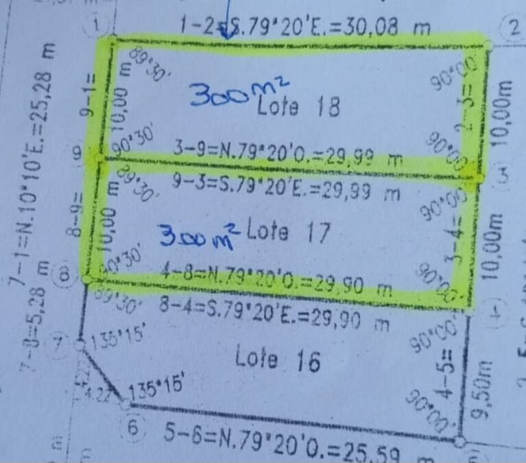 2 Lotes en Calle Garrigo a mts de Crislogo Larralde ( precio individual)