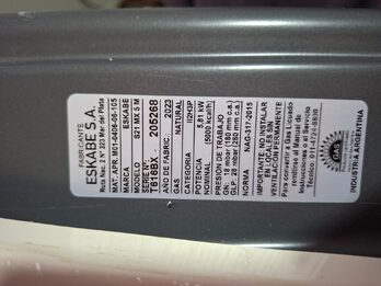 Calefactor Eskabe de 5000 kcal multigas  $200000