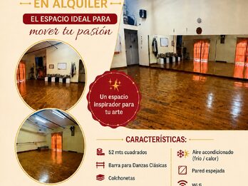 Sala de danzas en alquiler