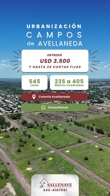 LOTES EN VENTA - FACTIBILIDAD APROBAD - ENTREGA DE 2.000 USD Y 24 CUOTAS FIJAS