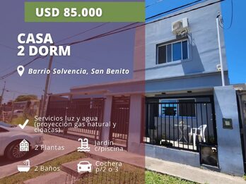 VENDO/PERMUTO CASA 2 DOR + 2 COCHERAS + FONDO Y PISCINA