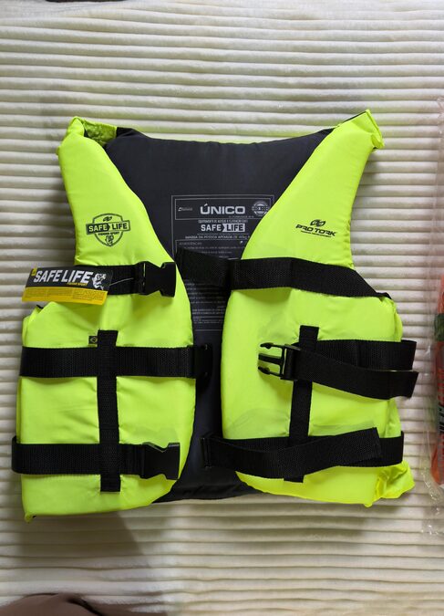 Chaleco salvavidas LIFE SAFE Pro Tork 40-140 kg, color Amarillo/Naranja - Talla única