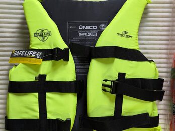 Chaleco salvavidas LIFE SAFE Pro Tork 40-140 kg, color Amarillo/Naranja - Talla única