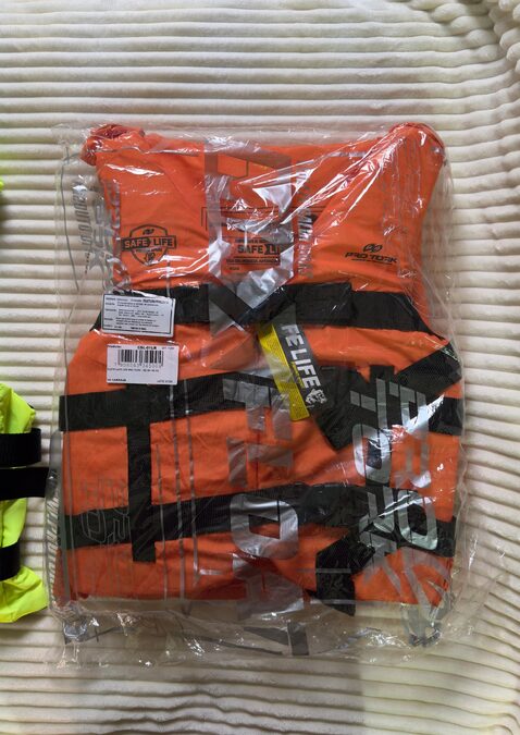 Chaleco salvavidas LIFE SAFE Pro Tork 40-140 kg, color Amarillo/Naranja - Talla única