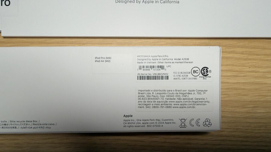 Apple Pencil Pro Modelo Mx2d3am/a A2538