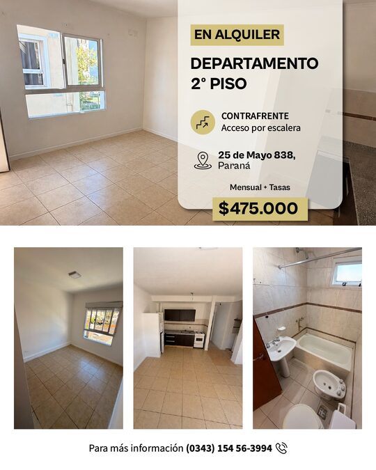 ALQUILO DEPARTAMENTO 1 DORMITORIO