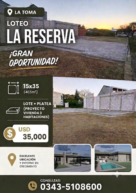 Terreno en La Toma