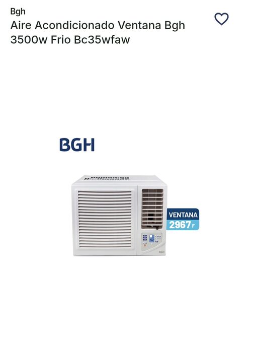 Vendo aire ventana BGH