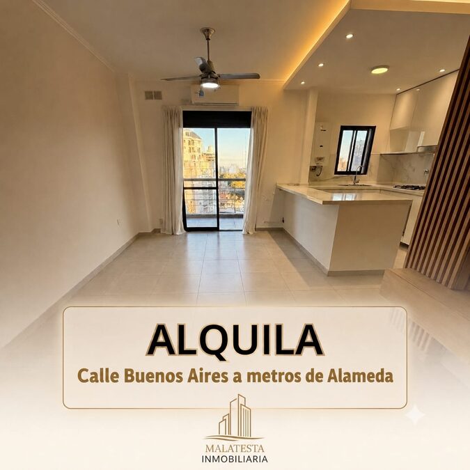 Alquiler hermoso departamento 2 dormitorios  + cochera calle Buenos Aires