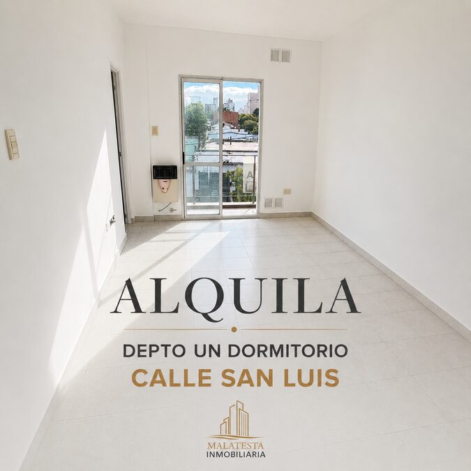 Alquiler departamento 1 dormitorio calle San Luis