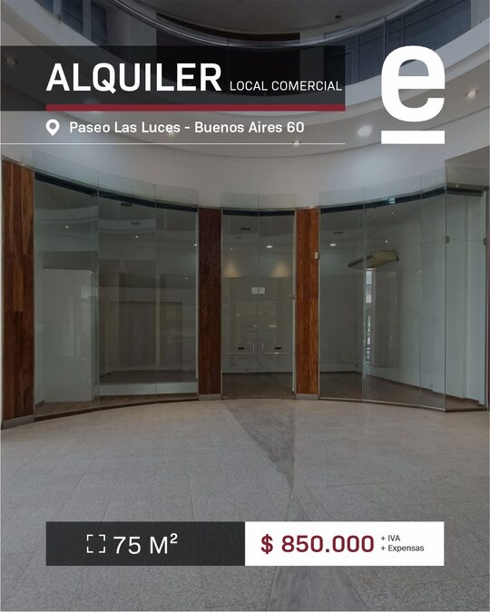 ALQUILER LOCAL 1 PASEO LAS LUCES