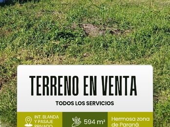 SE VENDE TERRENO EN CALLE INTENDENTE BLANDA Y PAXSAJE PRIVADO