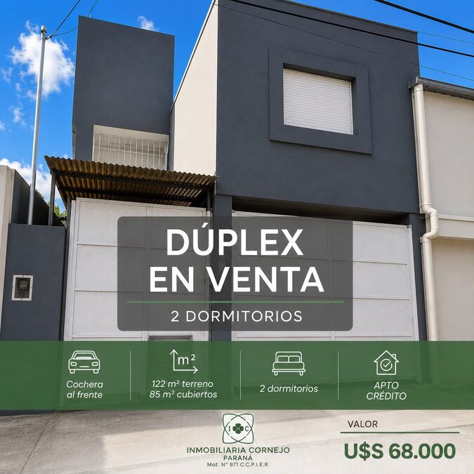 Dúplex Apto Crédito en Venta - Gob. Domínguez 2400, Paraná.
