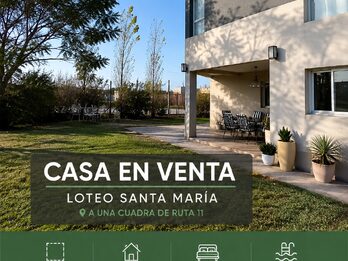 🏡 Casa 3 dorm | Suite | Pileta | Galería – Loteo Santa María