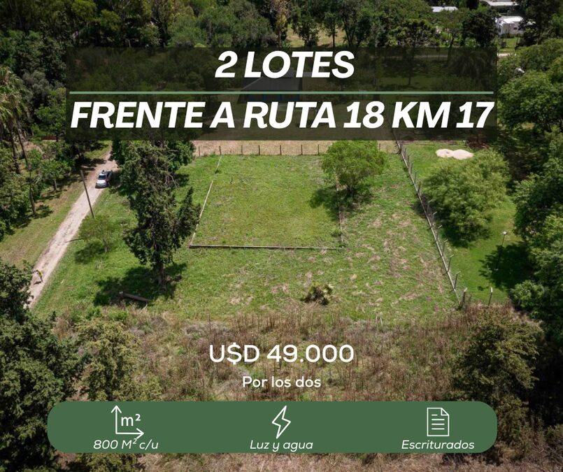 LOTES EN VENTA - SAUCE MONTRULL