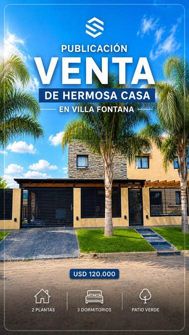VENTA DE HERMOSA CASA EN VILLA FONTANA