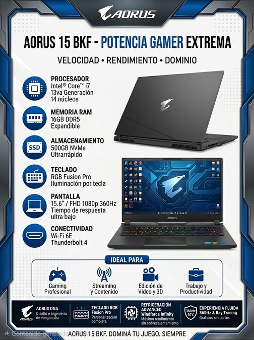 Notebook Gamer Aorus BKF 15"