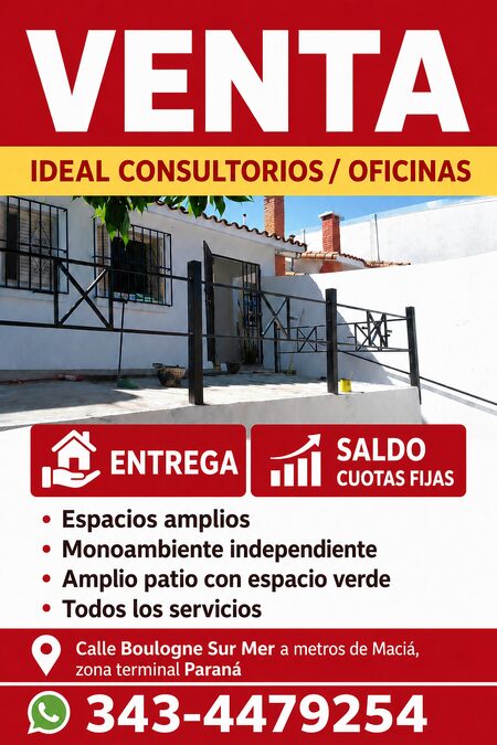 CASA 2 A 3 DORM VENTA PARANA ZONA EX HIPODROMO
