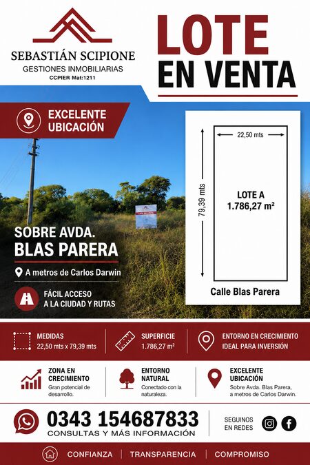 LOTES EN VENTA PARANA Y ZONAS ALEDAÑAS