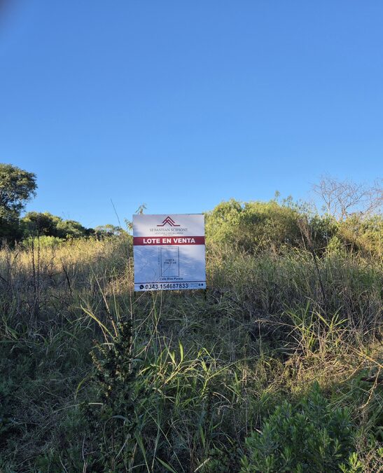 LOTE EN VENTA INVERSION PARANA BLAS PARERA