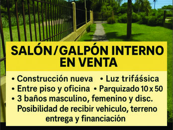 SALON / GALPON EN VENTA USOS VARIOS PARANA