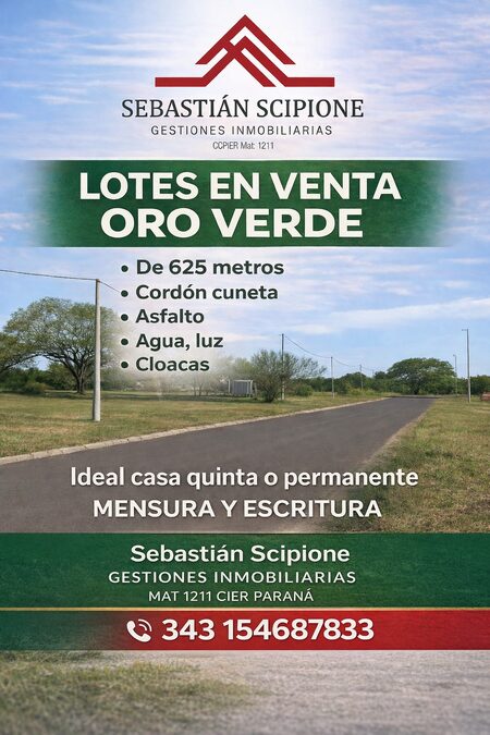 LOTES EN PROMOCION PARANA Y ALREDEDORES